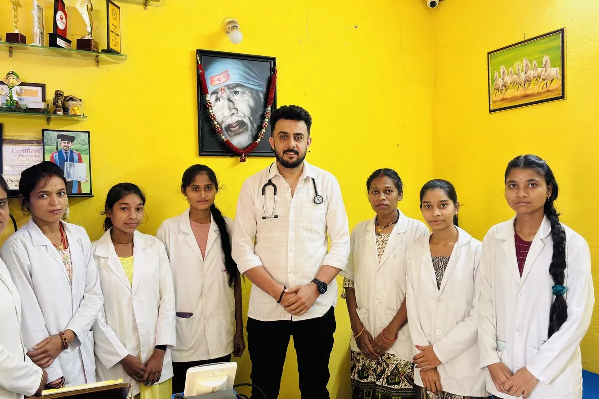 Dr. Raghuwanshi with the clinical and nursing team